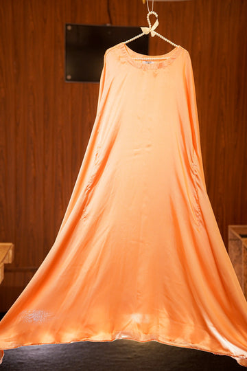 Twistal Peach Long Dress